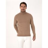 Cacharel Erkek Camel Slim Fit Pamuk Karışımlı Balıkçı Yaka Triko Kazak 50318678-VR015 - XL