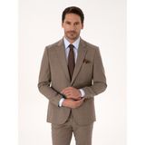 Cacharel Erkek Camel Slim Fit Yün Karışımlı Mikro Desenli Klasik Ceket 50310061-VR015 - 6 Drop
