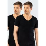 Cacharel Erkek Derin V Yaka Fanila 2'li Paket 1502/Siyah