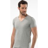 Cacharel Erkek Derin V Yaka Likralı T-shirt Gri - M - Gri Melanj