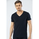 Cacharel Erkek Derin V Yaka Likralı T-shirt Lacivert XL