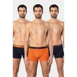 Cacharel Erkek Desenli Likralı Boxer 3'lü Paket 1339/Lacivert 1