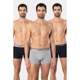 Cacharel Erkek Desenli Likralı Boxer 3'lü Paket 1339/Lacivert 3