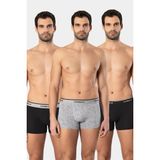 Cacharel Erkek Desenli Likralı Boxer 3'lü Paket 1339/Siyah 2