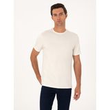 Cacharel Erkek Ekru Regular Fit Baskılı Bisiklet Yaka T-shirt 50311681-VR019