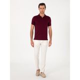 Cacharel Erkek Ekru Slim Fit Çizgili Keten Karışımlı Spor Pantolon 50298912-VR019 - 30