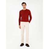 Cacharel Erkek Ekru Slim Fit İnce Fitilli Kadife Kumaş Pantolon 50291246-VR019 - 52