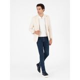 Cacharel Erkek Ekru Slim Fit Kırlangıç Yaka Kadife Ceket 50291245-VR019 - 6 Drop - 56