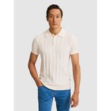 Cacharel Erkek Ekru Slim Fit Pamuk Karışımlı Polo Yaka Triko T-Shirt 50328370-VR019 - XL