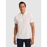 Cacharel Erkek Ekru Slim Fit Saf Pamuk Fermuarlı Polo Yaka T-Shirt 50328377-VR019 - 2XL