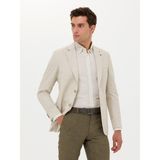 Cacharel Erkek Ekru Slim Fit Yün İpek Karışımlı Ceket 50265241-VR019 - 6 Drop - 54