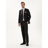 Cacharel Erkek Füme Slim Fit Mikro Desenli Yün Karışımlı Takım Elbise 50318061-VR058 - 48 - 6 Drop