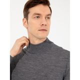 Cacharel Erkek Füme Slim Fit Yarım Balıkçı Basic Triko Kazak 50257711-VR058