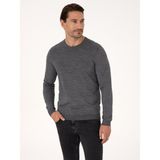Cacharel Erkek Füme Slim Fit Yün Karışımlı Bisiklet Yaka Basic Triko Kazak 50318854-VR058