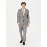 Cacharel Erkek Gri Slim Fit %100 Yün Mikro Desenli Takım Elbise 50272638-VR024 - 4 Drop