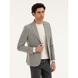 Cacharel Erkek Gri Slim Fit Kaşmir Ceket 50284775-VR024 - 6 Drop - 54
