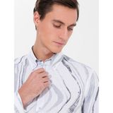 Cacharel Erkek Gri Slim Fit Uzun Kollu Gömlek 50265587-VR024