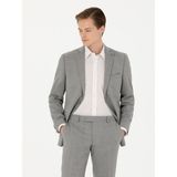 Cacharel Erkek Gri Slim Fit Yün Klasik Ceket 50270132-VR024 - 52 - 6 Drop
