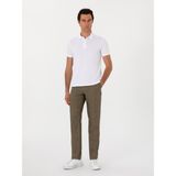 Cacharel Erkek Haki Slim Fit %100 Keten Klasik Pantolon 50306223-VR027 - 54