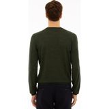 Cacharel Erkek Haki Slim Fit Bisiklet Yaka Basic Triko Kazak 50227052-VR027