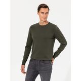 Cacharel Erkek Haki Slim Fit Bisiklet Yaka Basic Triko Kazak 50259092-VR027 - XL
