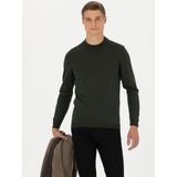 Cacharel Erkek Haki Slim Fit Çeyrek Balıkçı Yaka Triko Kazak 50276521-VR027