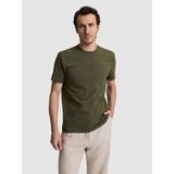 Cacharel Erkek Haki Slim Fit Pamuk Karışımlı Bisiklet Yaka Basic T-Shirt 50324355-VR027 - 2XL