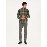 Cacharel Erkek Haki Slim Fit Pamuk Karışımlı Kanvas Pantolon 50292446-VR027 - 32 - 30