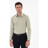 Cacharel Erkek Haki Slim Fit Pamuklu Oxford Gömlek 50304497-VR027