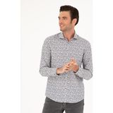 Cacharel Erkek Haki Slim Fit Uzun Kollu Gömlek 50227030-VR027 - 37