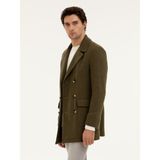 Cacharel Erkek Haki Slim Fit Yün Karışımlı Kaşe Kaban 50274060-VR027 - 54