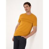 Cacharel Erkek Hardal Slim Fit Bisiklet Yaka Triko T-shirt 50311875-VR072 - XL