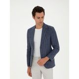 Cacharel Erkek İndigo Slim Fit %100 Keten Ceket 50284602-VR028 - 6 Drop