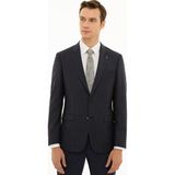 Cacharel Erkek İndigo Slim Fit %100 Yün Çizgili Ceket 50230576-VR028 - 44 - 6 Drop