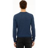 Cacharel Erkek İndigo Slim Fit Bisiklet Yaka Basic Triko Kazak 50227052-VR028 - XL