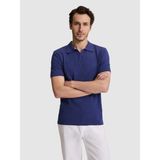 Cacharel Erkek Indigo Slim Fit Modal Karışımlı Apaş Yaka Triko T-Shirt 50324008-VR028 - İndigo