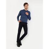 Cacharel Erkek Indigo Slim Fit Polo Yaka Basic Triko Kazak 50255613-VR028 - İndigo
