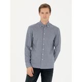 Cacharel Erkek Indigo Slim Fit Uzun Kollu Gömlek 50255655-VR028 - İndigo