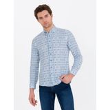 Cacharel Erkek İndigo Slim Fit Uzun Kollu Gömlek 50265455-VR028
