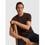 Cacharel Erkek Kahverengi Slim Fit Bisiklet Yaka Triko T-Shirt 50323863-VR029