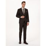 Cacharel Erkek Kahverengi Slim Fit Mikro Desenli Takım Elbise 50318869-VR029 - 6 Drop