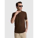 Cacharel Erkek Kahverengi Slim Fit Polo Yaka T-Shirt 50328376-VR029