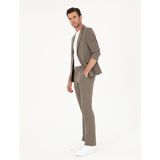 Cacharel Erkek Kahverengi Slim Fit Yün Karışımlı Takım Elbise 50284890-VR029 - 6 Drop