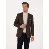 Cacharel Erkek Kahverengi Slim Fit Yün Kaşmir Karışımlı Ceket 50299266-VR029 - 6 Drop