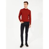 Cacharel Erkek Kiremit Slim Fit Çeyrek Balıkçı Yaka Basic Triko Kazak 50257712-VR031