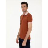 Cacharel Erkek Kiremit Slim Fit Polo Yaka Merserize T-shirt 50284293-VR031
