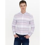 Cacharel Erkek Kırmızı Slim Fit Uzun Kollu Gömlek 50248479-VR030