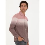 Cacharel Erkek Kırmızı Slim Fit Uzun Kollu Gömlek 50272899-VR030 - 2XL