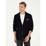 Cacharel Erkek Koyu Lacivert Slim Fit Yün Karışımlı Çizgili Ceket 50297239-VR100 - 6 Drop