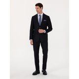Cacharel Erkek Koyu Lacivert Slim Fit Yün Karışımlı Mikro Desenli Takım Elbise 50315597-VR100 - 6 Drop